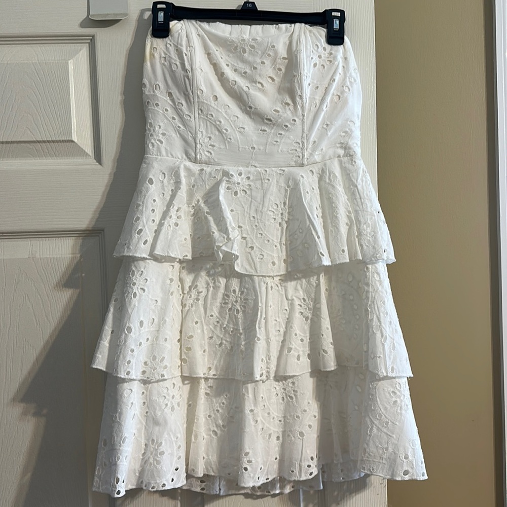 White ruffle dress